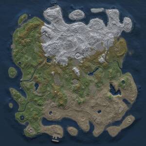 Thumbnail Rust Map: Procedural Map, Size: 4500, Seed: 298892745, 17 Monuments