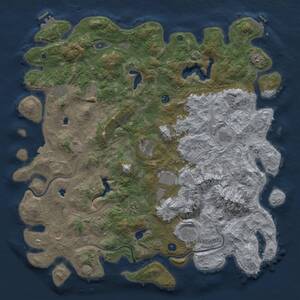 Thumbnail Rust Map: Procedural Map, Size: 5200, Seed: 12325678, 17 Monuments