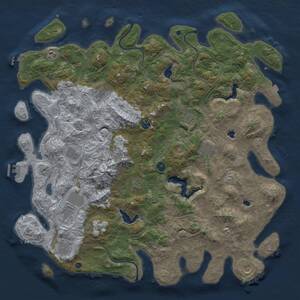 Thumbnail Rust Map: Procedural Map, Size: 5000, Seed: 445871789, 17 Monuments