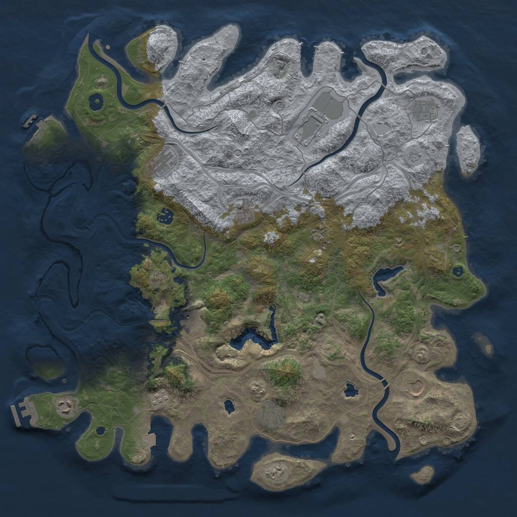 Rust Map: Procedural Map, Size: 4750, Seed: 964629420, 17 Monuments