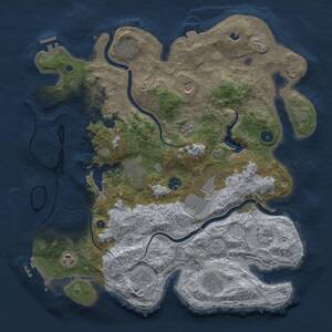 Thumbnail Rust Map: Procedural Map, Size: 4000, Seed: 685595154, 17 Monuments