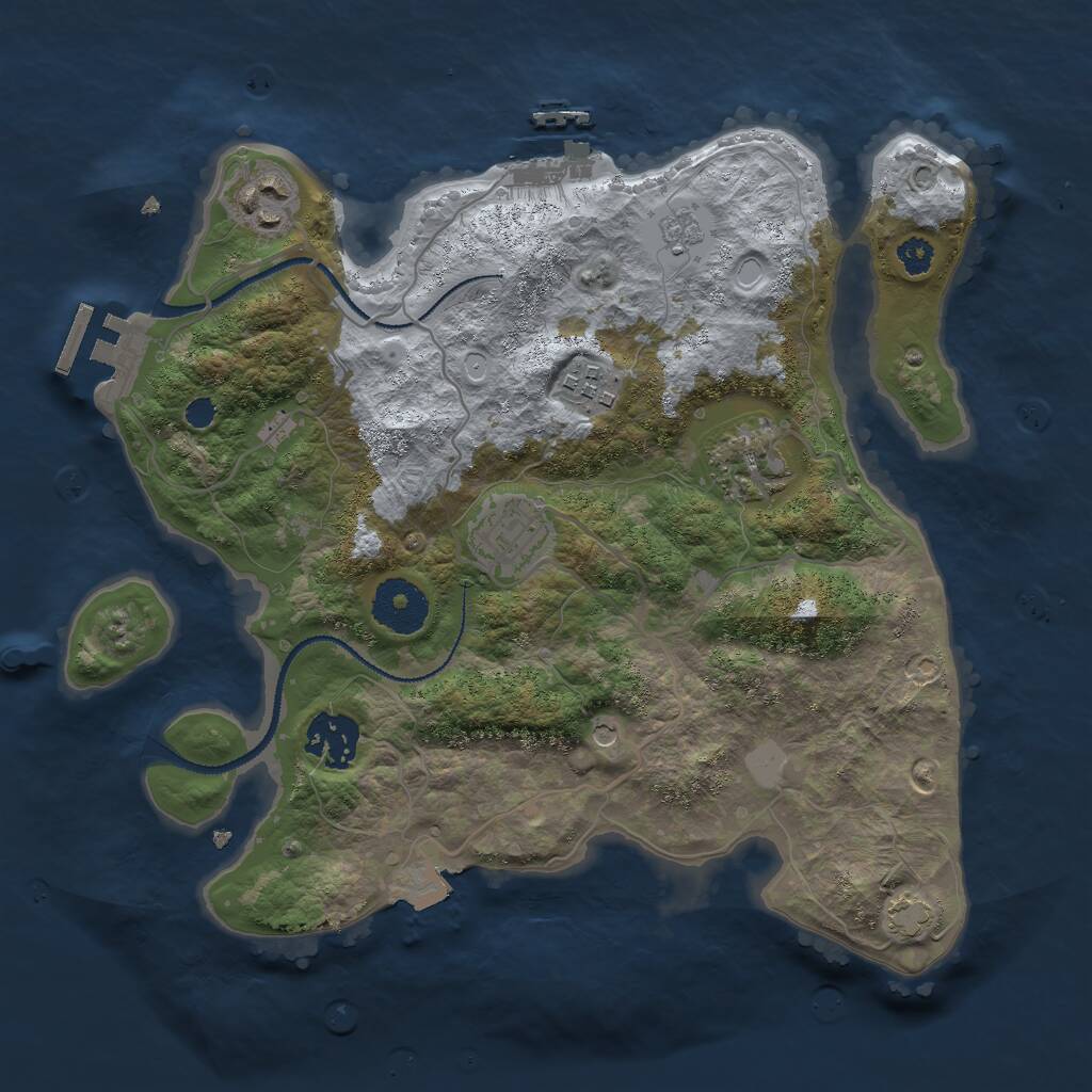 Rust Map: Procedural Map, Size: 3000, Seed: 15196, 11 Monuments