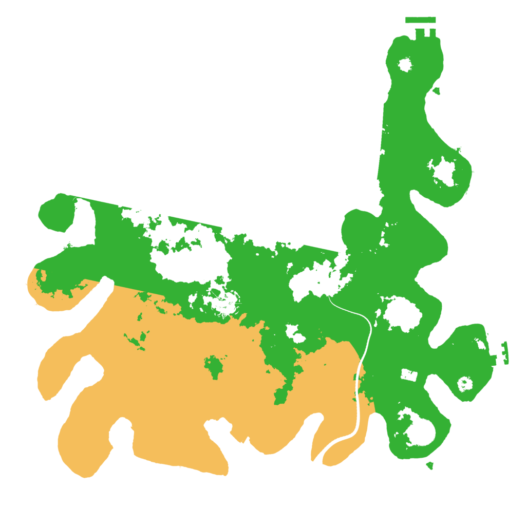 Biome Rust Map: Procedural Map, Size: 3500, Seed: 54775831