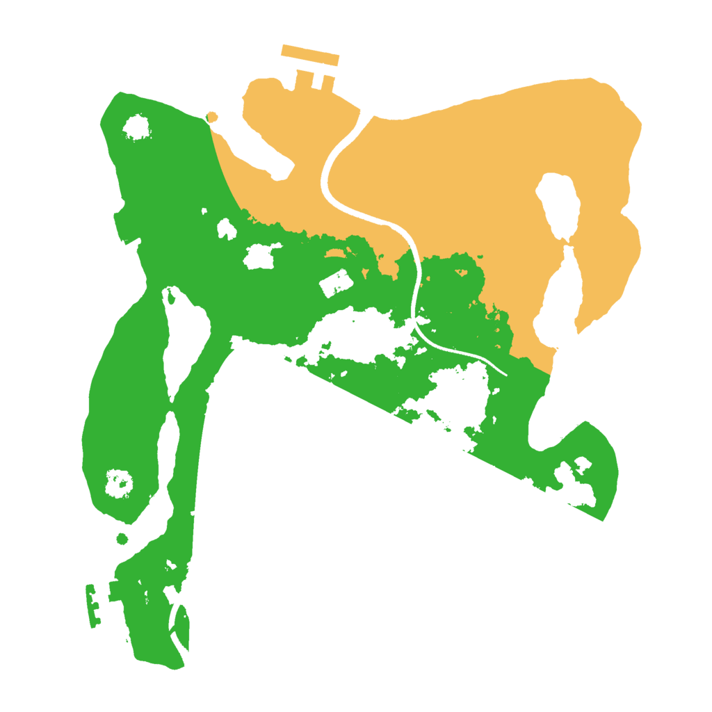 Biome Rust Map: Procedural Map, Size: 2500, Seed: 58061680