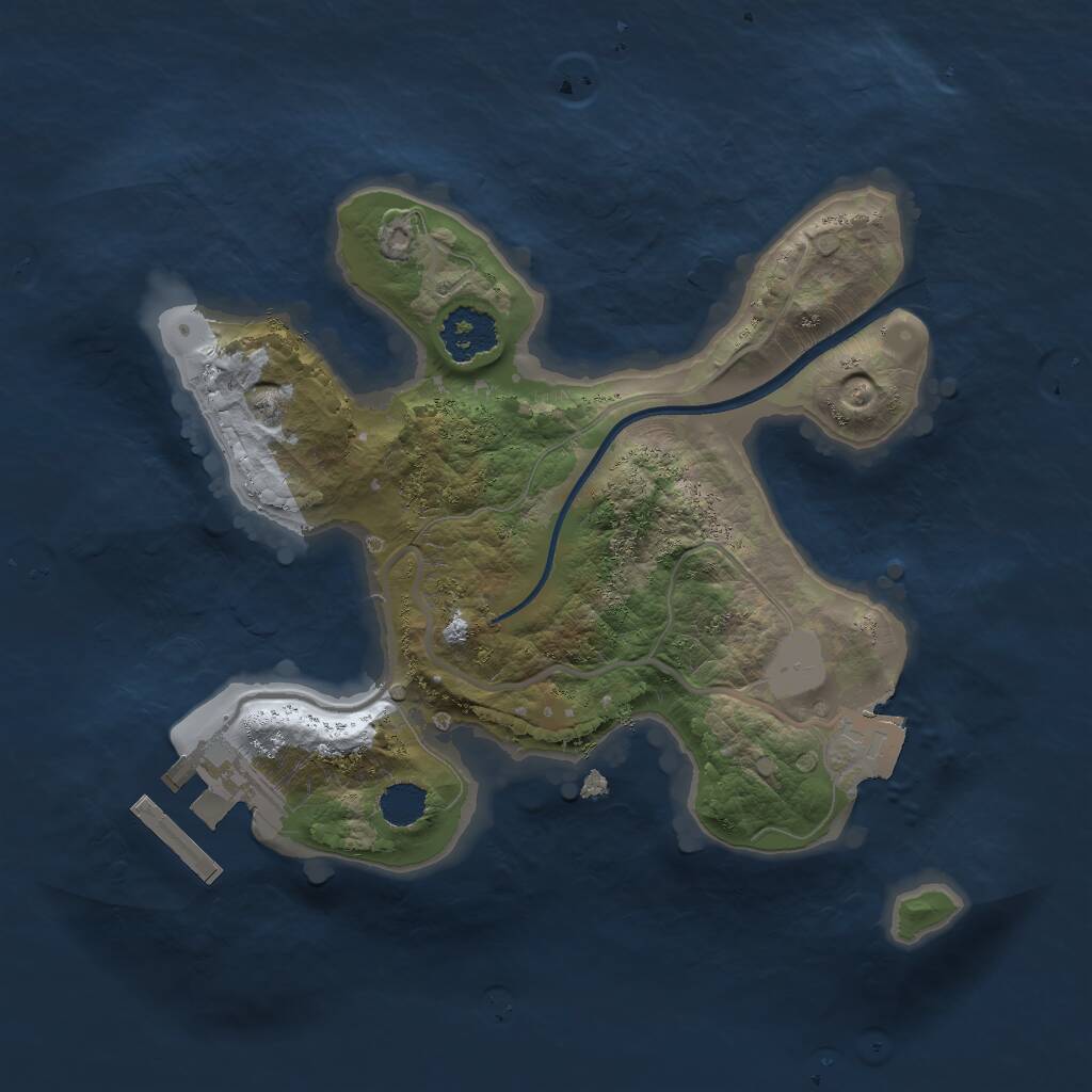 Rust Map: Procedural Map, Size: 2000, Seed: 7645655, 2 Monuments