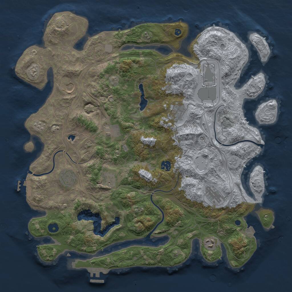 Rust Map: Procedural Map, Size: 4250, Seed: 167952, 16 Monuments
