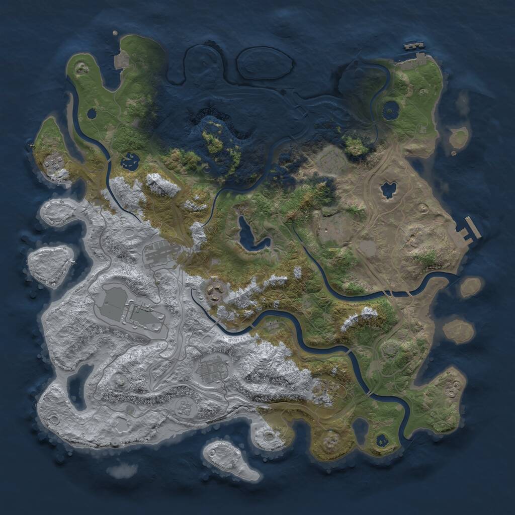 Rust Map: Procedural Map, Size: 4250, Seed: 9546, 15 Monuments