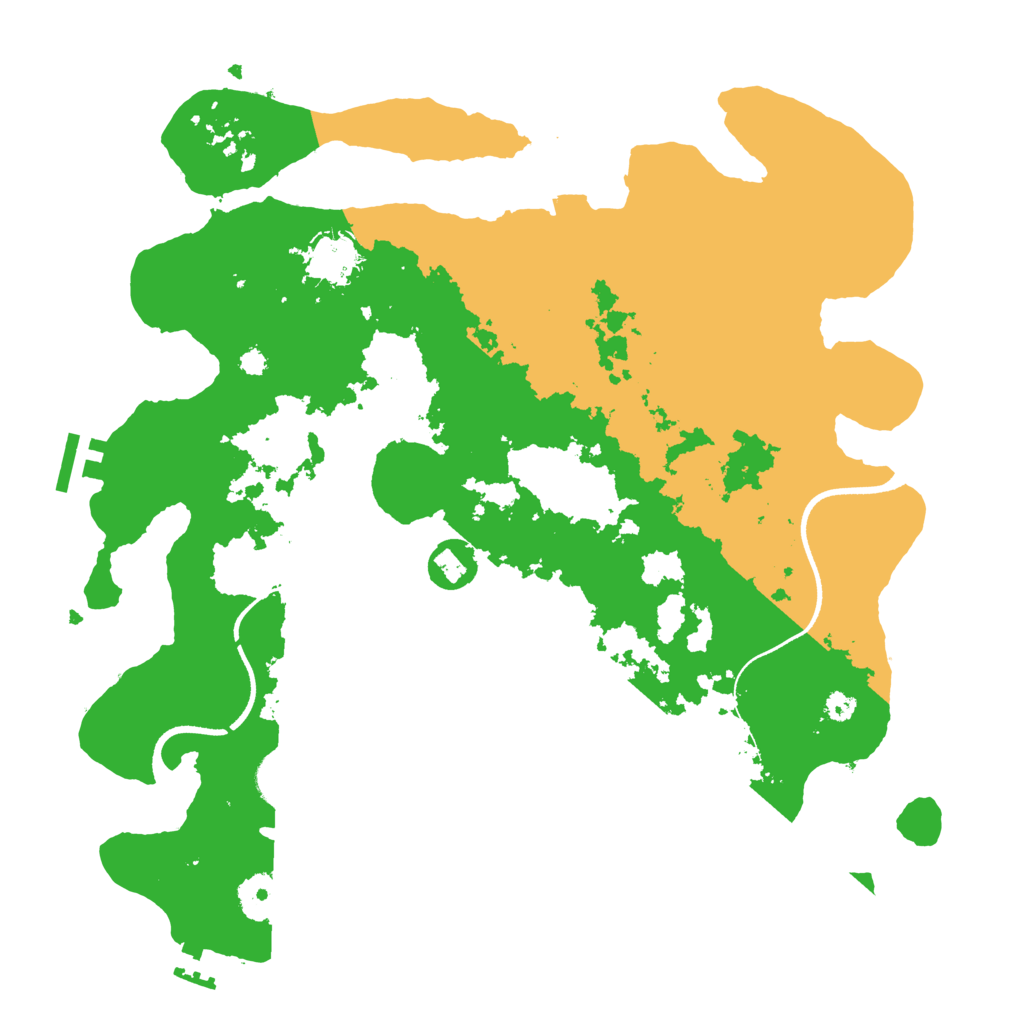 Biome Rust Map: Procedural Map, Size: 3500, Seed: 96053310