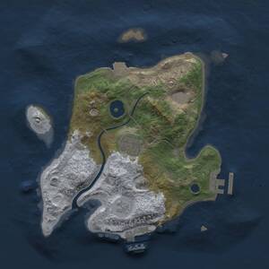 Thumbnail Rust Map: Procedural Map, Size: 2500, Seed: 120252, 5 Monuments