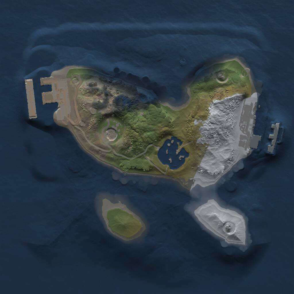 Rust Map: Procedural Map, Size: 1500, Seed: 776677, 5 Monuments