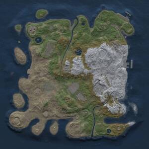 Thumbnail Rust Map: Procedural Map, Size: 3500, Seed: 215068055, 13 Monuments
