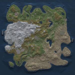Thumbnail Rust Map: Procedural Map, Size: 4000, Seed: 1539366389, 14 Monuments