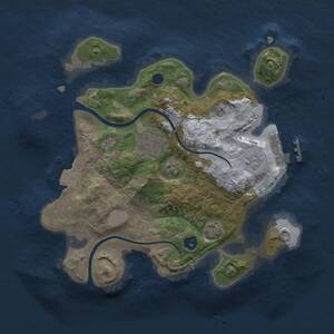 Thumbnail Rust Map: Procedural Map, Size: 2400, Seed: 1055126896, 6 Monuments