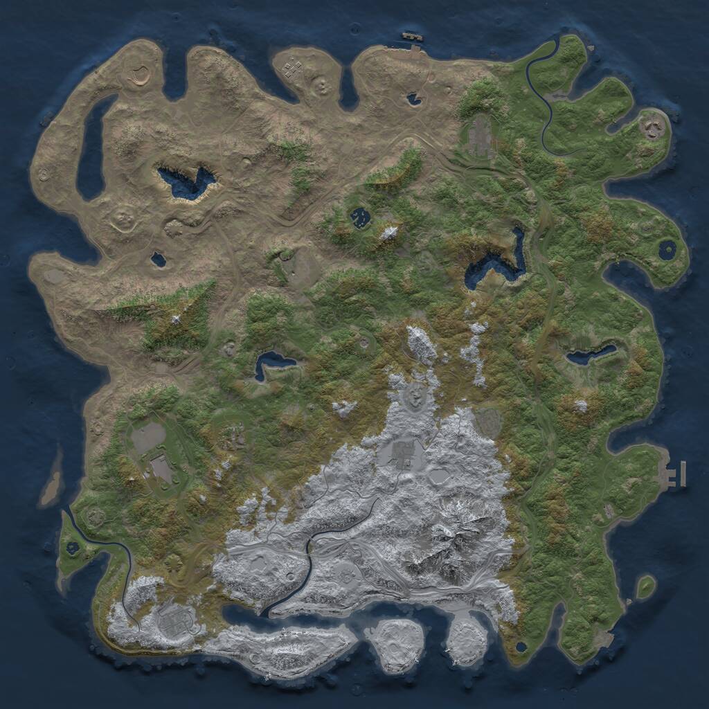 Rust Map: Procedural Map, Size: 5500, Seed: 6937524, 17 Monuments