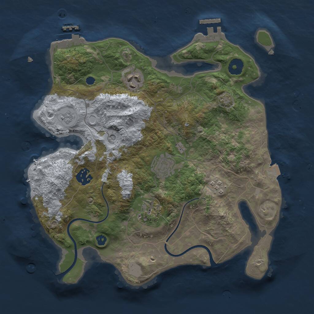 Procedural Map :: Rust Map :: Just-Wiped