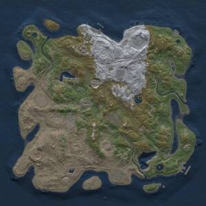 Thumbnail Rust Map: Procedural Map, Size: 4321, Seed: 793155007, 17 Monuments