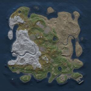 Thumbnail Rust Map: Procedural Map, Size: 3500, Seed: 972550851, 13 Monuments