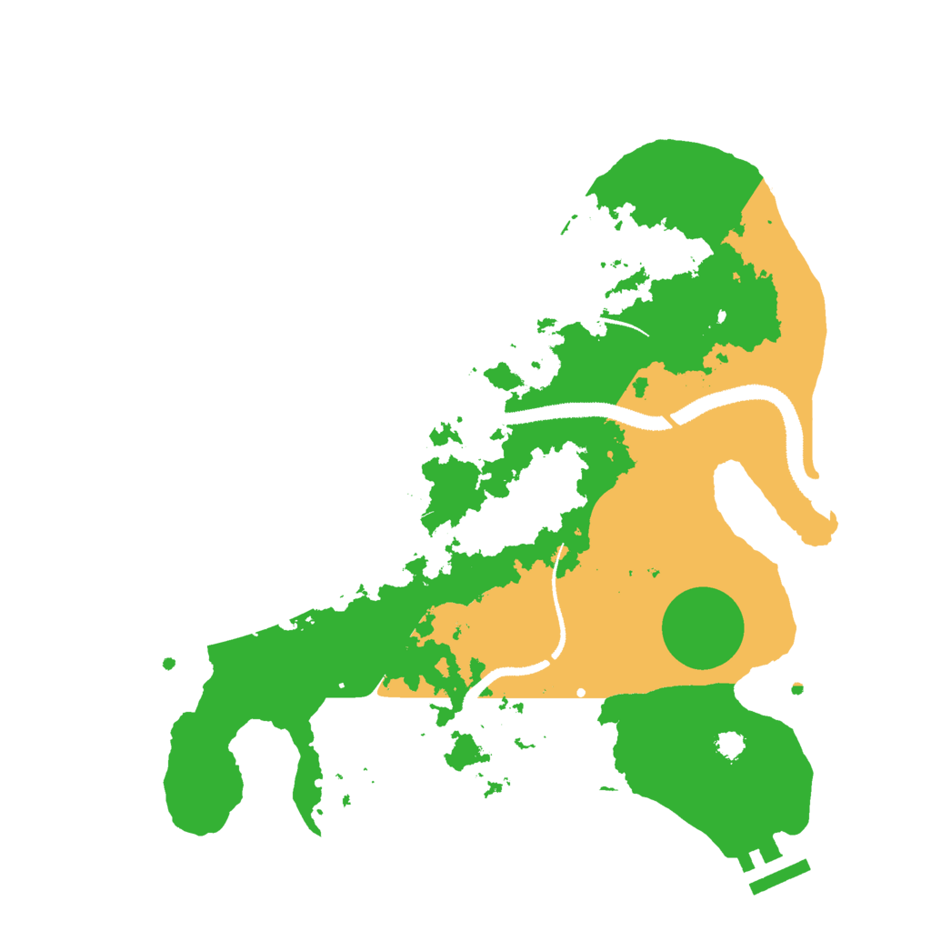 Biome Rust Map: Procedural Map, Size: 3000, Seed: 11421