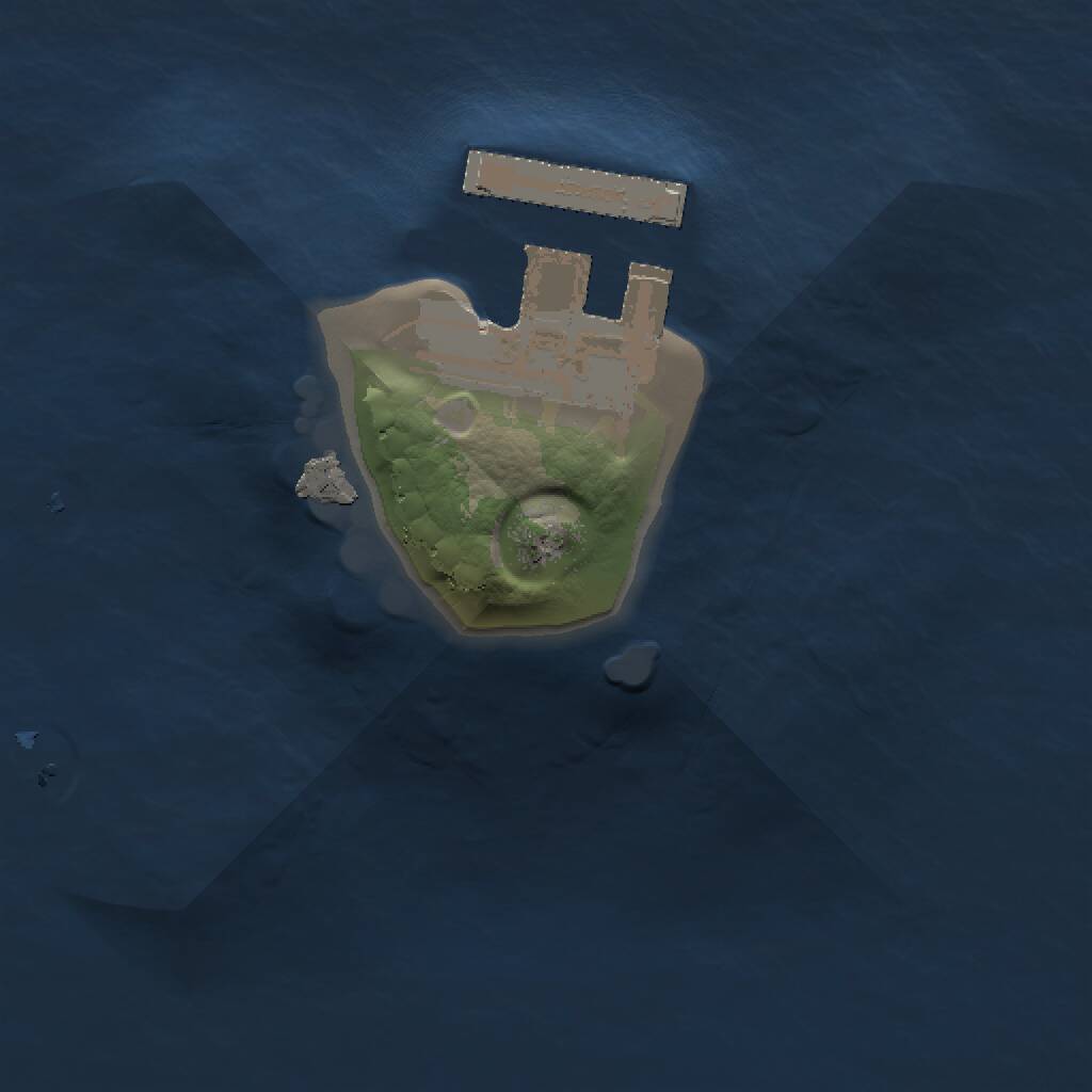 Rust Map: Procedural Map, Size: 1000, Seed: 63832, 2 Monuments