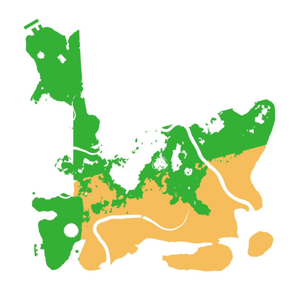 Biome Rust Map: Procedural Map, Size: 3700, Seed: 463160601