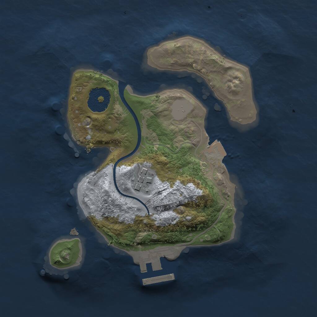 Rust Map: Procedural Map, Size: 2000, Seed: 17762115, 3 Monuments