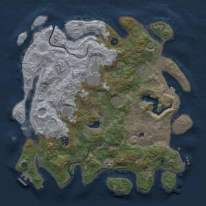 Thumbnail Rust Map: Procedural Map, Size: 4000, Seed: 622677514, 13 Monuments