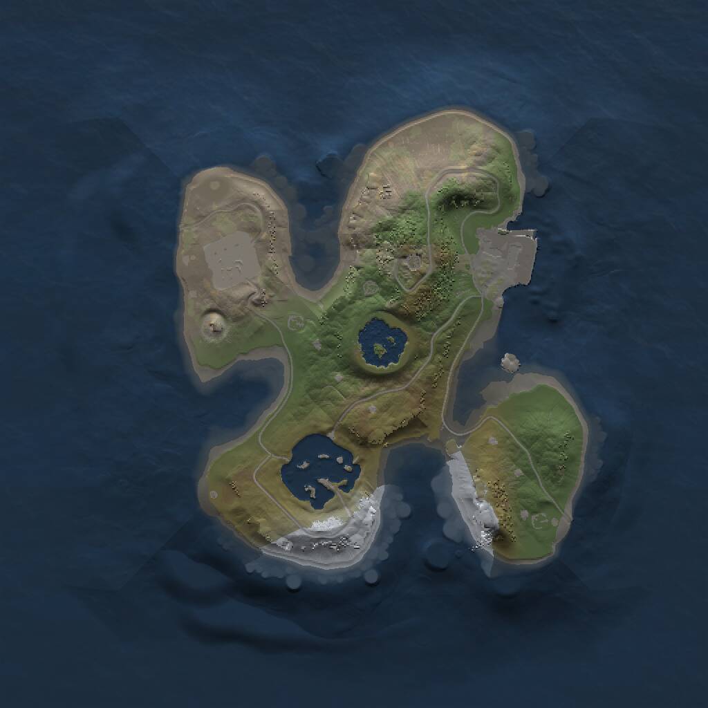 Rust Map: Procedural Map, Size: 1500, Seed: 3252935, 2 Monuments