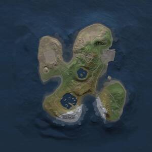 Thumbnail Rust Map: Procedural Map, Size: 1500, Seed: 3252935, 2 Monuments