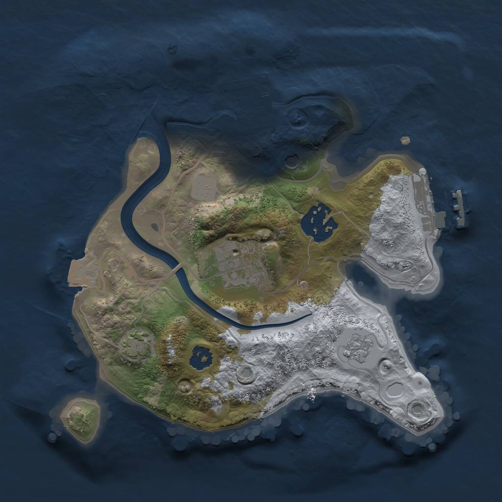 Rust Map: Procedural Map, Size: 2150, Seed: 455447313, 8 Monuments