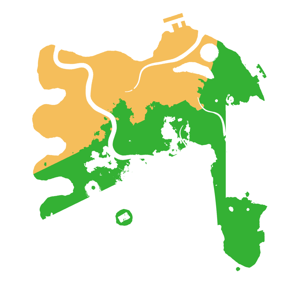 Biome Rust Map: Procedural Map, Size: 3000, Seed: 842383128