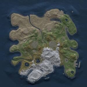 Thumbnail Rust Map: Procedural Map, Size: 3000, Seed: 842383128, 10 Monuments