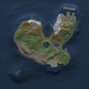 Thumbnail Rust Map: Procedural Map, Size: 1500, Seed: 1502733748, 2 Monuments