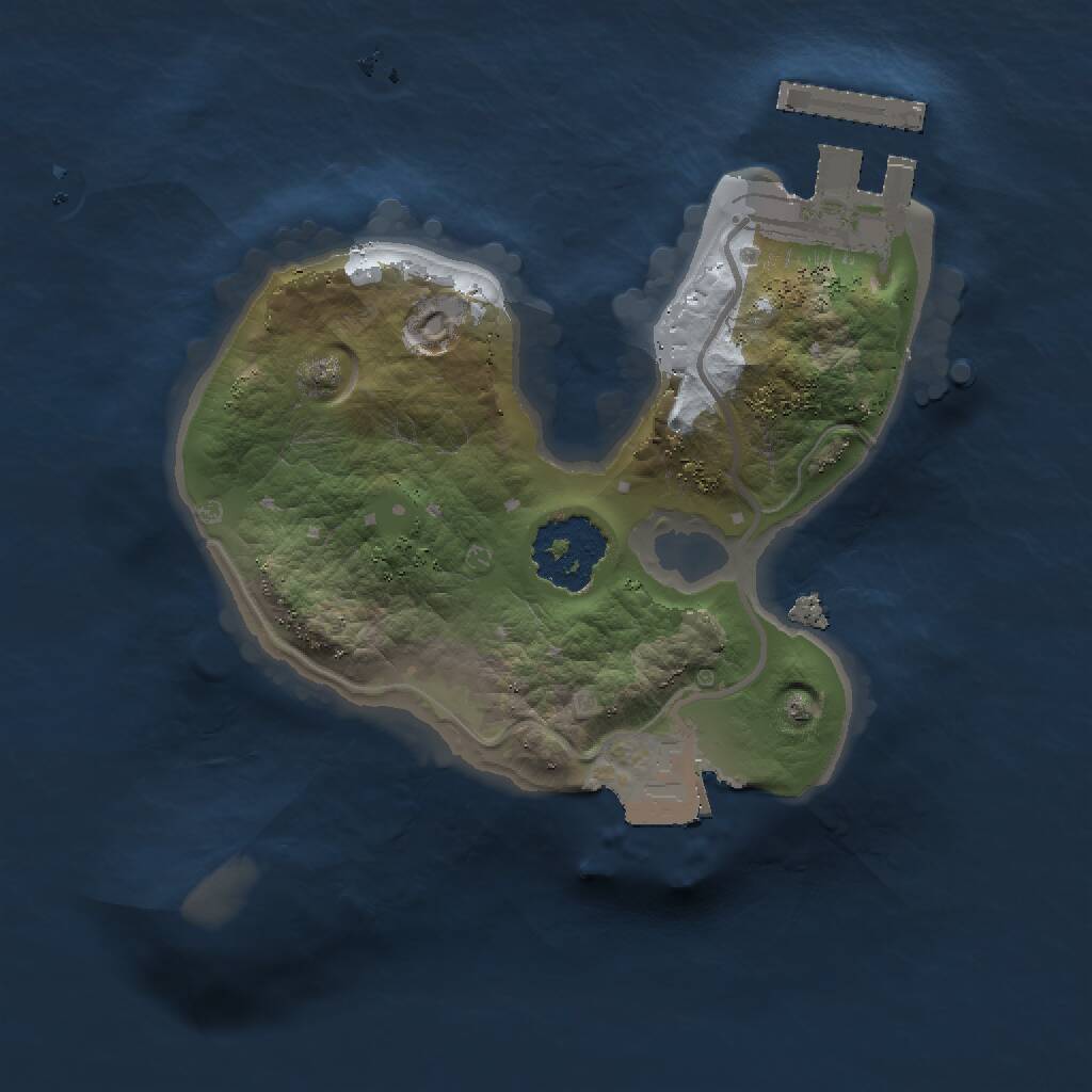 Rust Map: Procedural Map, Size: 1500, Seed: 1502733748, 2 Monuments