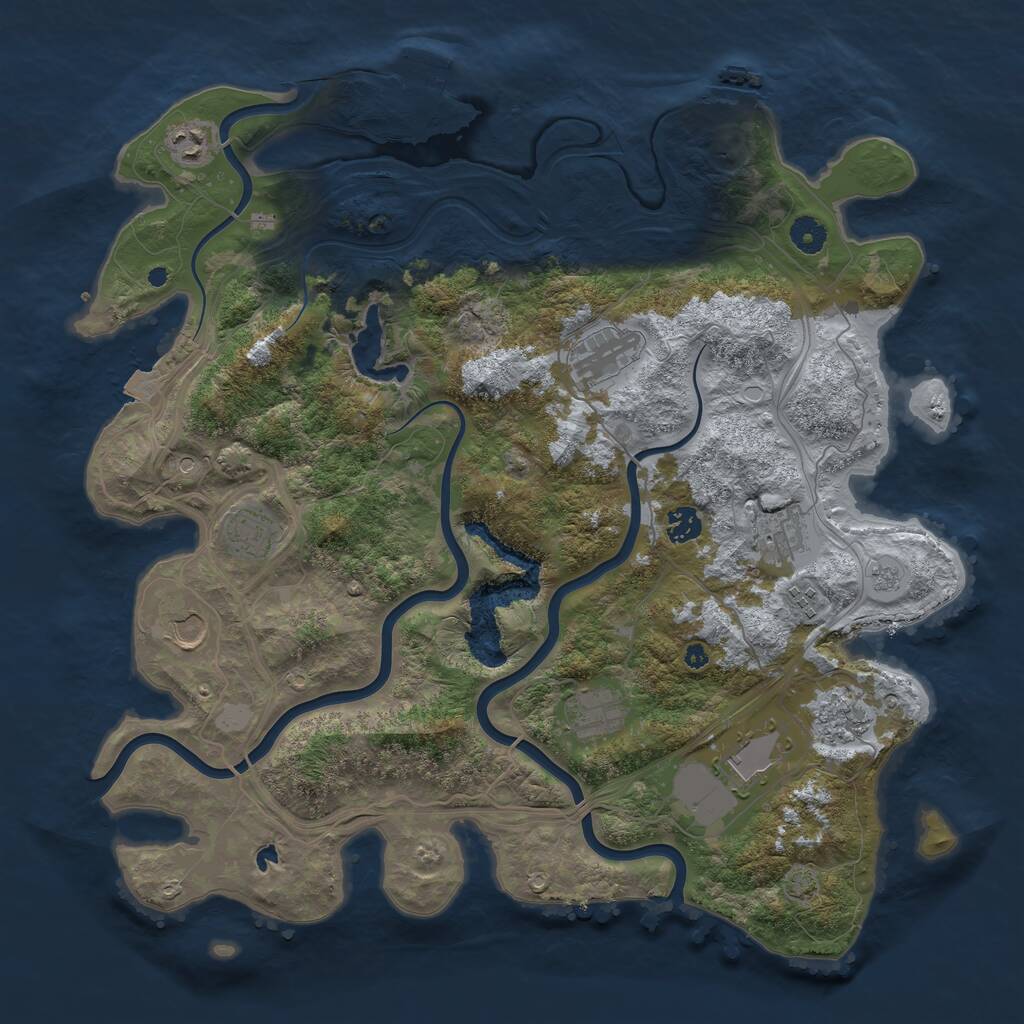 Rust Map: Procedural Map, Size: 4250, Seed: 181028581, 16 Monuments