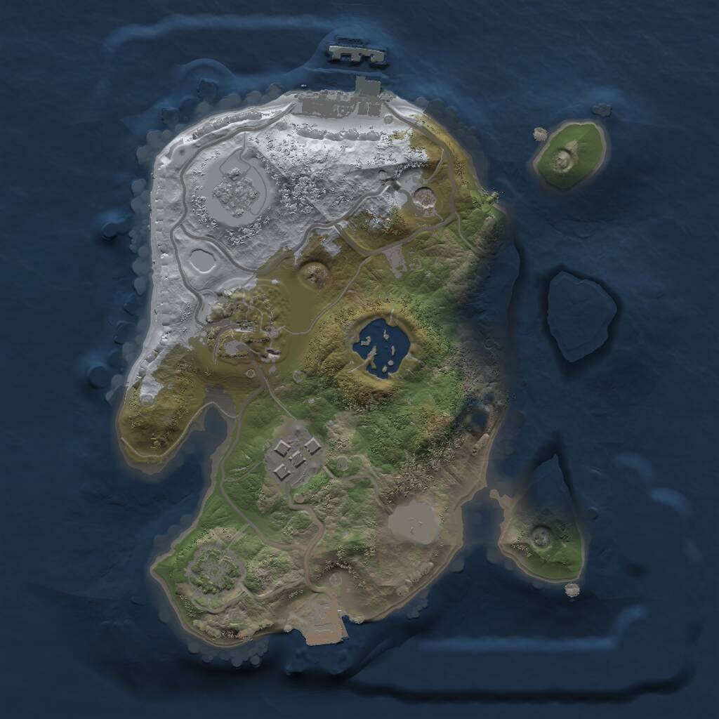 Rust Map: Procedural Map, Size: 2000, Seed: 2141241242, 8 Monuments