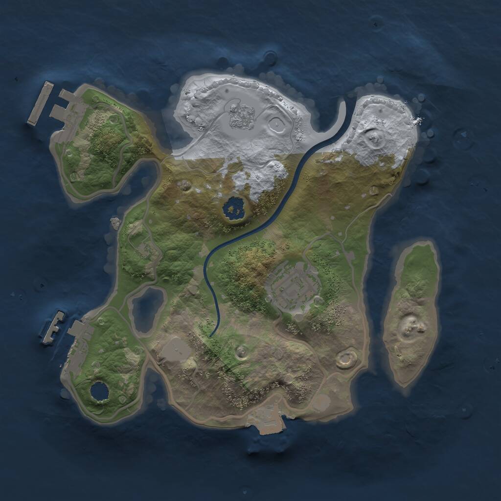 Rust Map: Procedural Map, Size: 2200, Seed: 1231231232, 5 Monuments