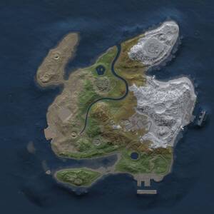 Thumbnail Rust Map: Procedural Map, Size: 2245, Seed: 1506199100, 7 Monuments