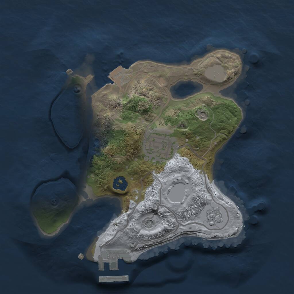 Rust Map: Procedural Map, Size: 2000, Seed: 356936727, 5 Monuments