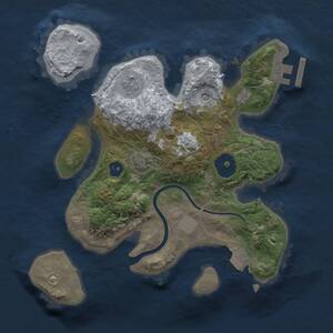Thumbnail Rust Map: Procedural Map, Size: 2250, Seed: 17762077, 5 Monuments