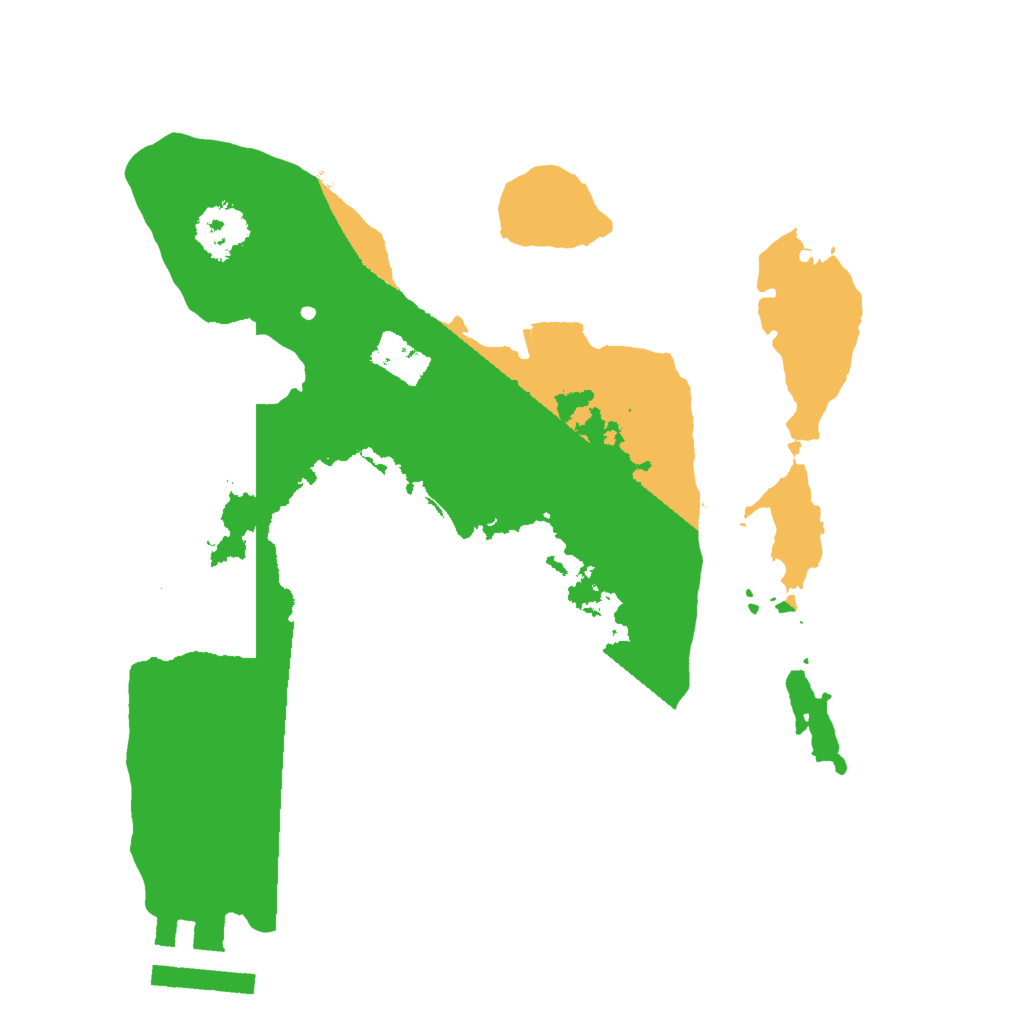 Biome Rust Map: Procedural Map, Size: 2000, Seed: 1843072315