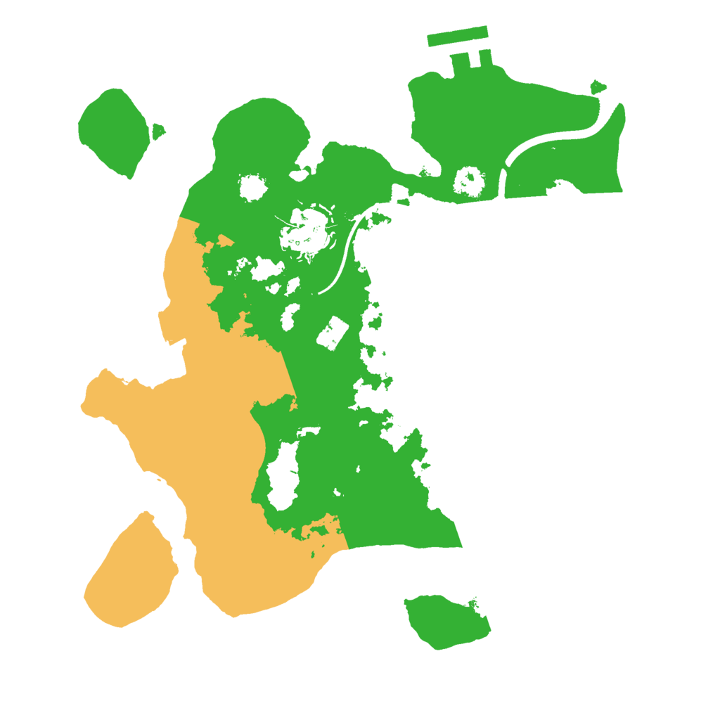 Biome Rust Map: Procedural Map, Size: 2400, Seed: 498848508