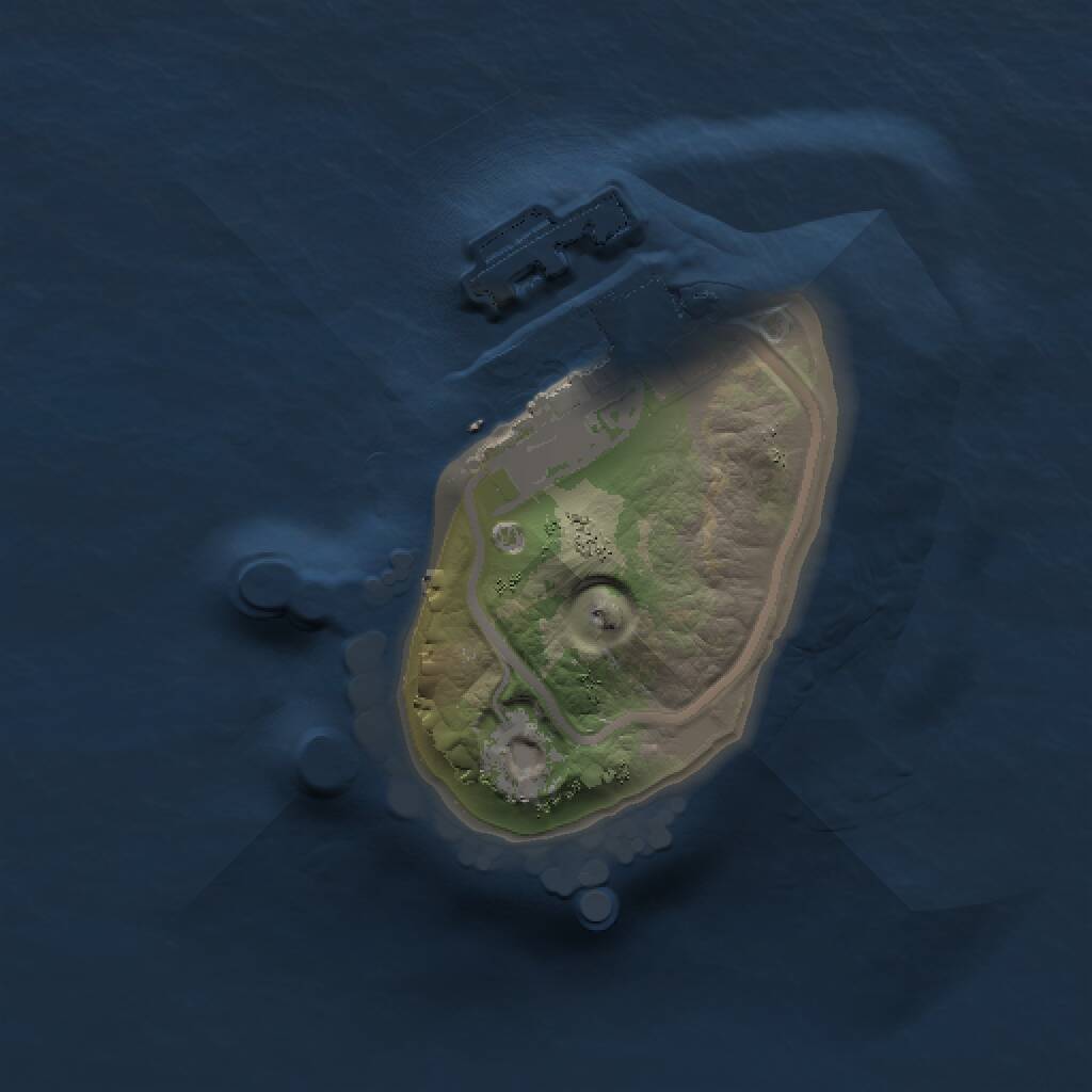 Rust Map: Procedural Map, Size: 1000, Seed: 159460162, 2 Monuments