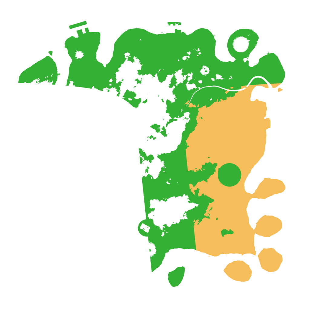 Biome Rust Map: Procedural Map, Size: 3500, Seed: 58273354