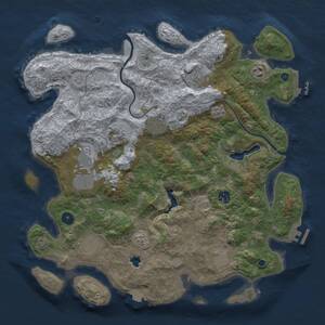 Thumbnail Rust Map: Procedural Map, Size: 4000, Seed: 1216916988, 15 Monuments