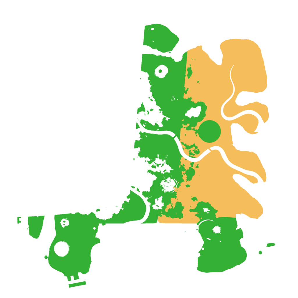 Biome Rust Map: Procedural Map, Size: 3500, Seed: 642027193