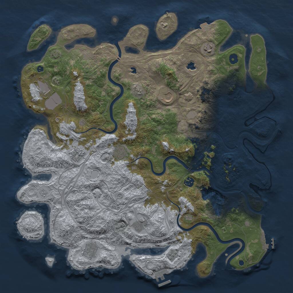 Rust Map: Procedural Map, Size: 4500, Seed: 337349429, 15 Monuments