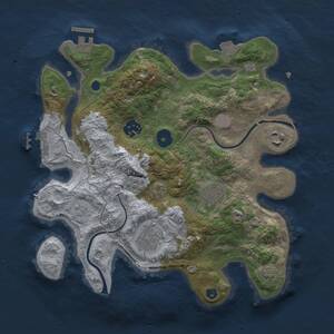 Thumbnail Rust Map: Procedural Map, Size: 3000, Seed: 540069638, 10 Monuments