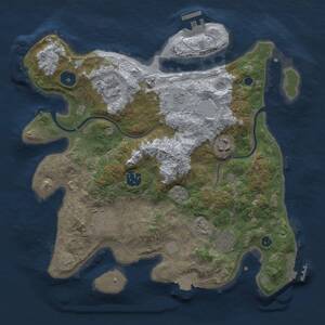 Thumbnail Rust Map: Procedural Map, Size: 3200, Seed: 465188183, 12 Monuments