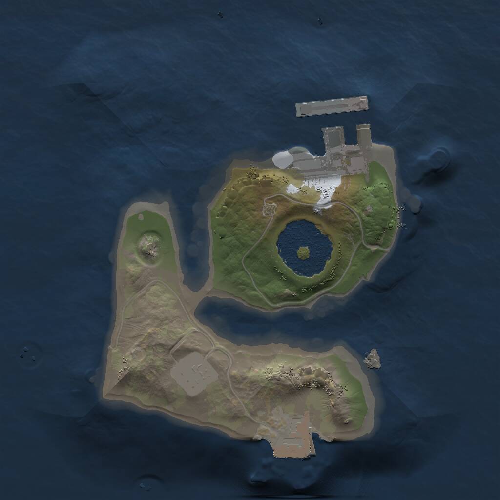 Rust Map: Procedural Map, Size: 1400, Seed: 1692802619, 2 Monuments