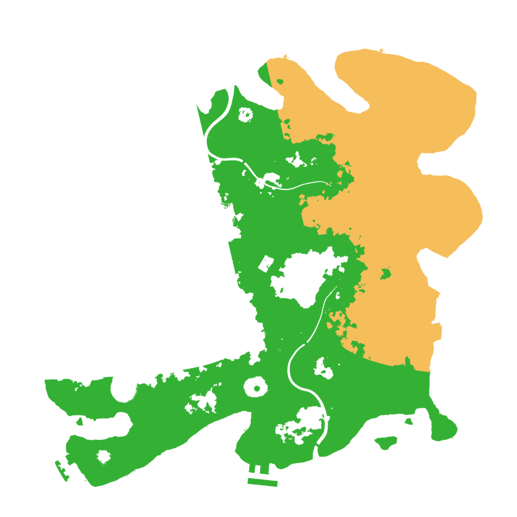Biome Rust Map: Procedural Map, Size: 3500, Seed: 410809307